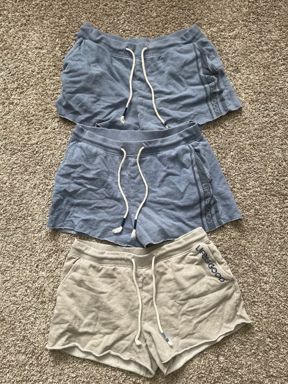Bundle of 3 life is good shorts